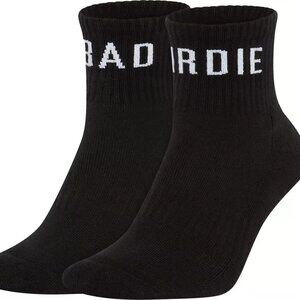 Bad Birdie Men's Mid Golf Sock Black Pima Cotton OS 2-Pairs NWT